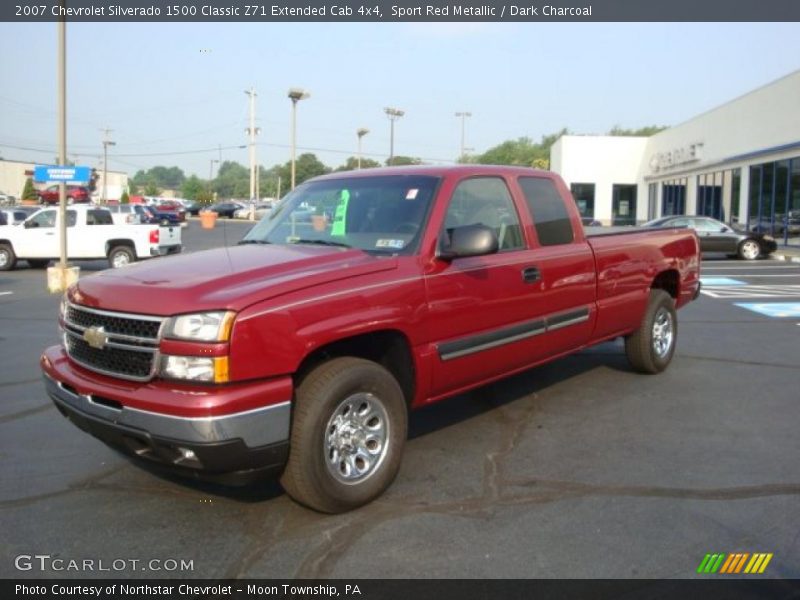 Sport Red Metallic / Dark Charcoal 2007 Chevrolet Silverado 1500 Classic Z71 Extended Cab 4x4