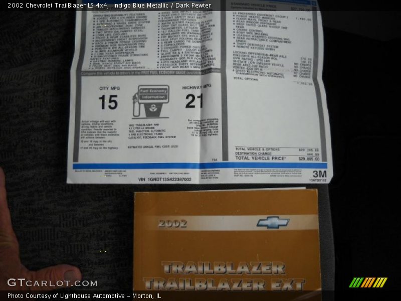 Indigo Blue Metallic / Dark Pewter 2002 Chevrolet TrailBlazer LS 4x4