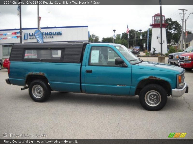Bright Teal Metallic / Gray 1994 Chevrolet C/K C1500 Regular Cab