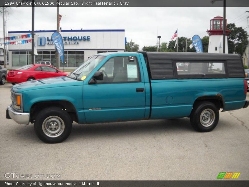 Bright Teal Metallic / Gray 1994 Chevrolet C/K C1500 Regular Cab