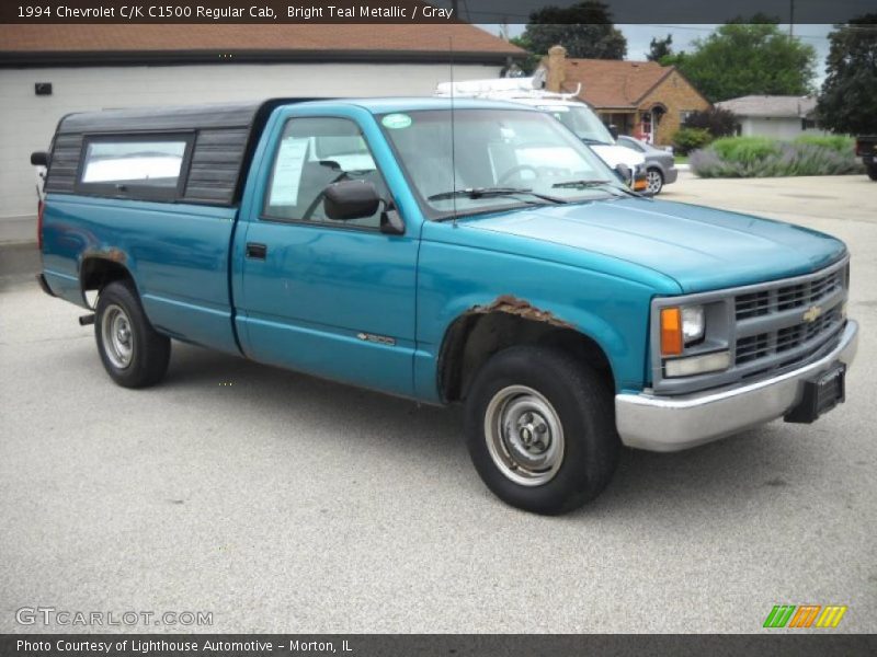 Bright Teal Metallic / Gray 1994 Chevrolet C/K C1500 Regular Cab