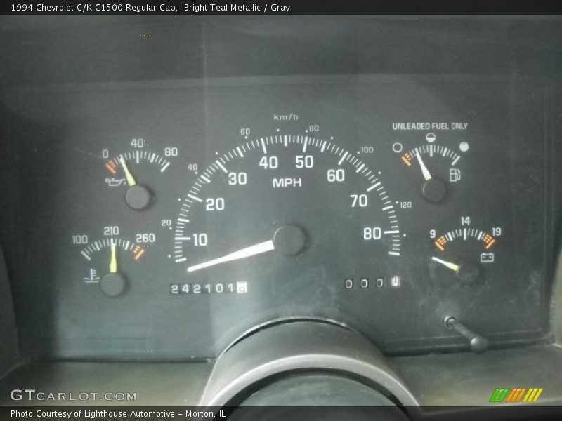 Bright Teal Metallic / Gray 1994 Chevrolet C/K C1500 Regular Cab