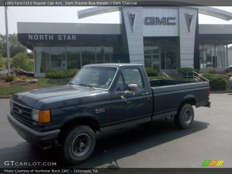 Dark Shadow Blue Metallic / Dark Charcoal 1989 Ford F150 Regular Cab 4x4