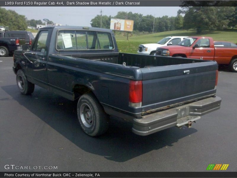 Dark Shadow Blue Metallic / Dark Charcoal 1989 Ford F150 Regular Cab 4x4