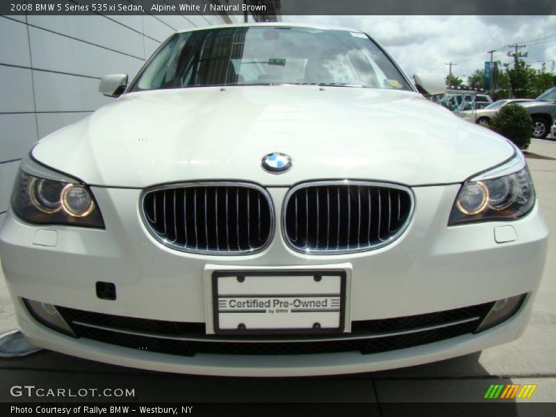 Alpine White / Natural Brown 2008 BMW 5 Series 535xi Sedan