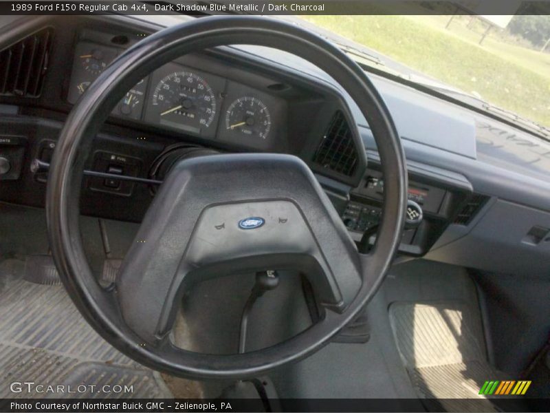 Dark Shadow Blue Metallic / Dark Charcoal 1989 Ford F150 Regular Cab 4x4