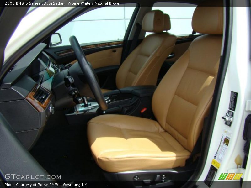Alpine White / Natural Brown 2008 BMW 5 Series 535xi Sedan