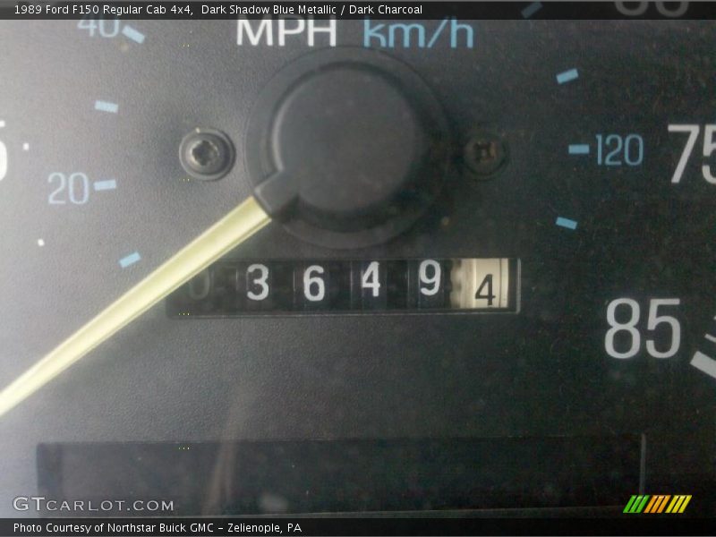 Dark Shadow Blue Metallic / Dark Charcoal 1989 Ford F150 Regular Cab 4x4