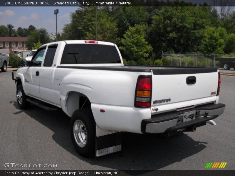 Summit White / Neutral 2003 GMC Sierra 3500 SLT Extended Cab Dually
