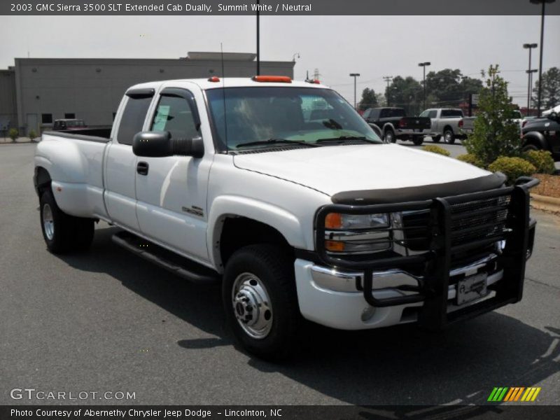 Summit White / Neutral 2003 GMC Sierra 3500 SLT Extended Cab Dually