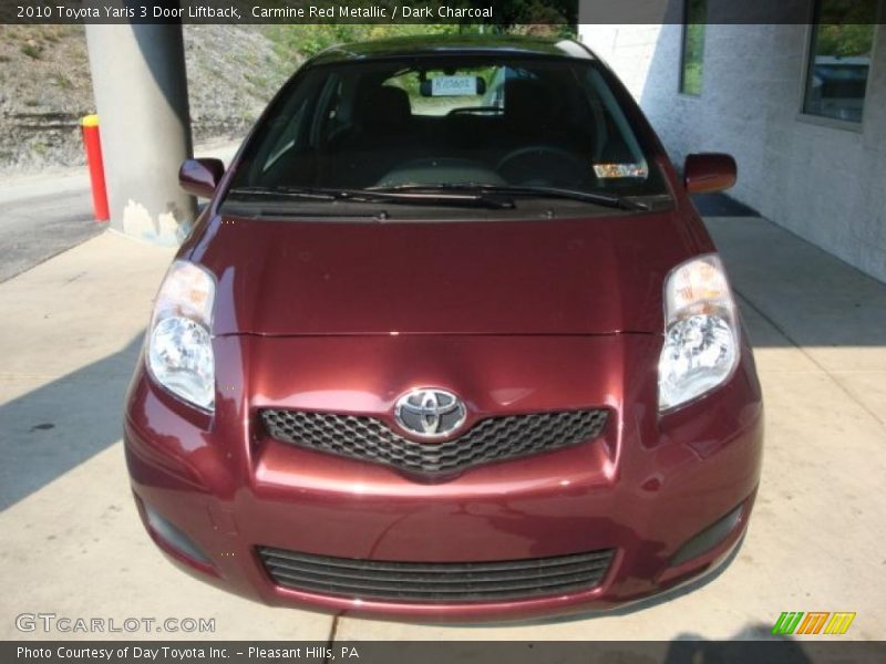 Carmine Red Metallic / Dark Charcoal 2010 Toyota Yaris 3 Door Liftback