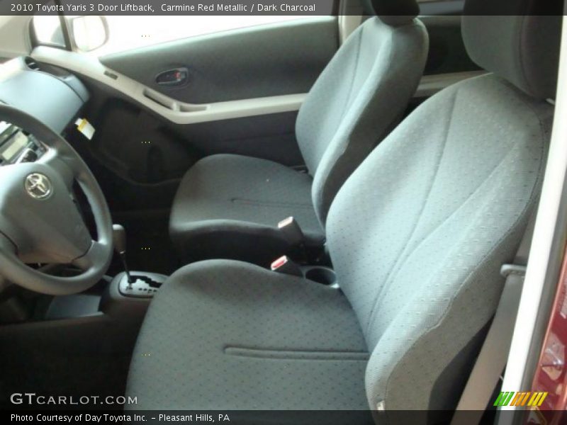 Carmine Red Metallic / Dark Charcoal 2010 Toyota Yaris 3 Door Liftback