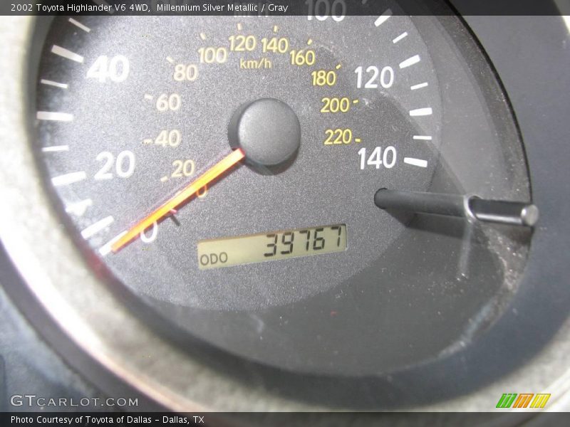 Millennium Silver Metallic / Gray 2002 Toyota Highlander V6 4WD
