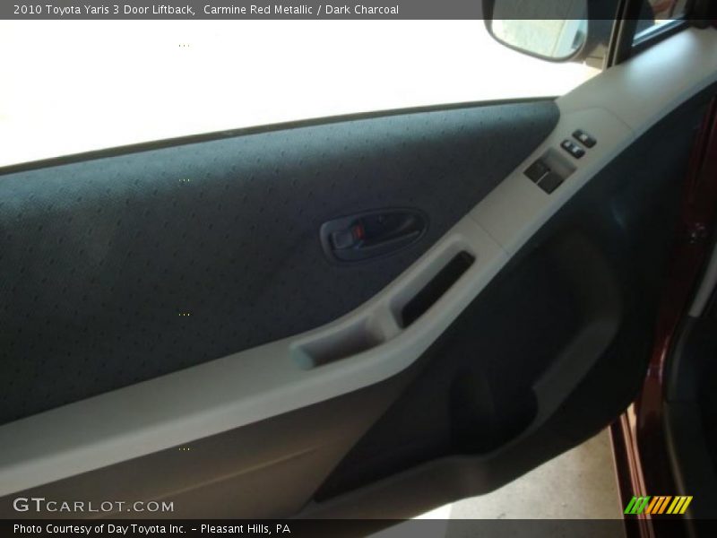 Carmine Red Metallic / Dark Charcoal 2010 Toyota Yaris 3 Door Liftback