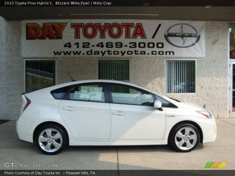 Blizzard White Pearl / Misty Gray 2010 Toyota Prius Hybrid V