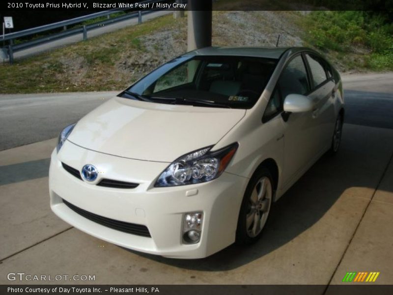 Blizzard White Pearl / Misty Gray 2010 Toyota Prius Hybrid V