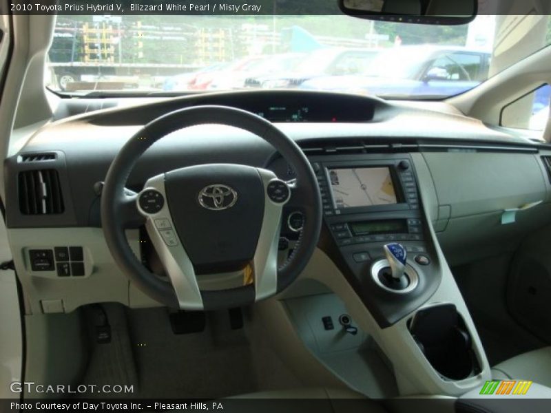 Blizzard White Pearl / Misty Gray 2010 Toyota Prius Hybrid V