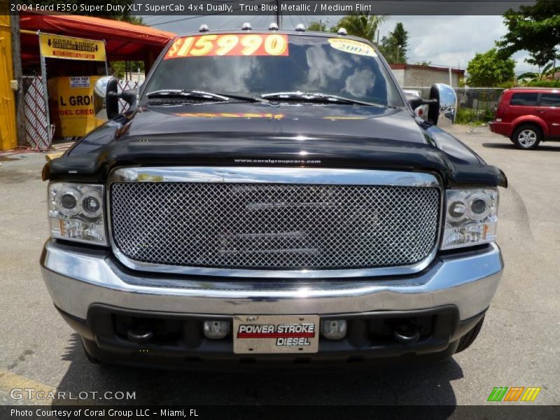 True Blue Metallic / Medium Flint 2004 Ford F350 Super Duty XLT SuperCab 4x4 Dually