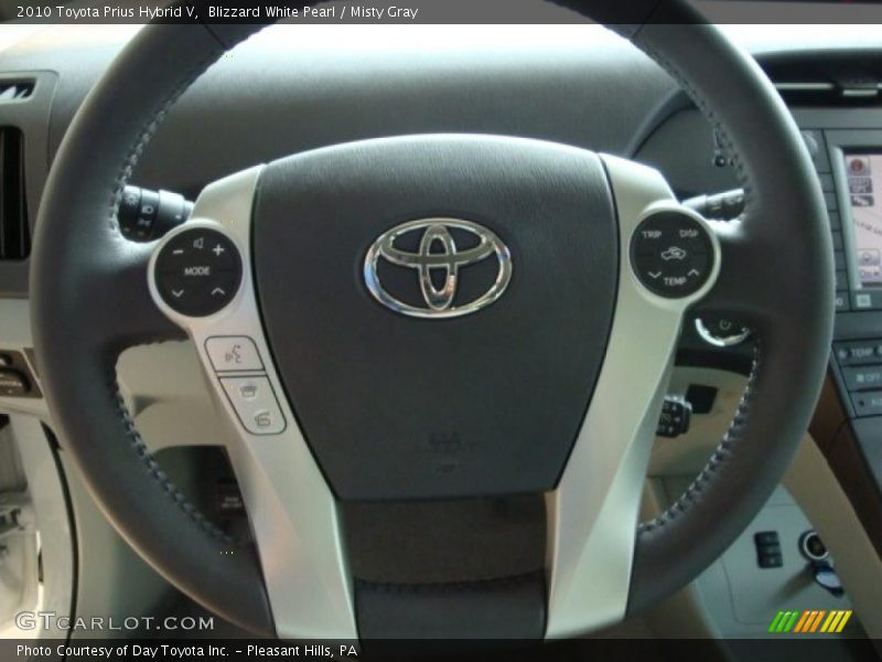 Blizzard White Pearl / Misty Gray 2010 Toyota Prius Hybrid V