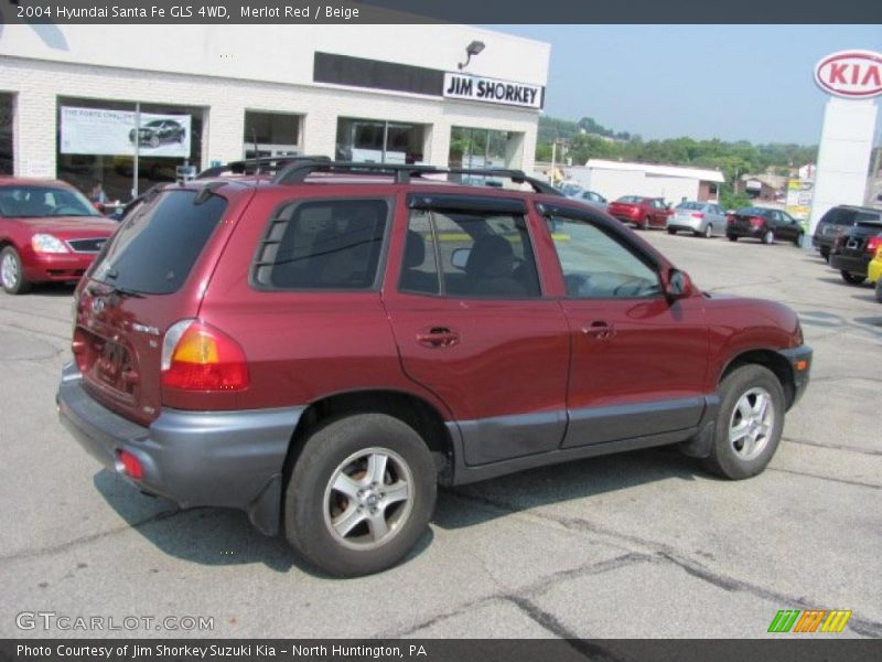 Merlot Red / Beige 2004 Hyundai Santa Fe GLS 4WD