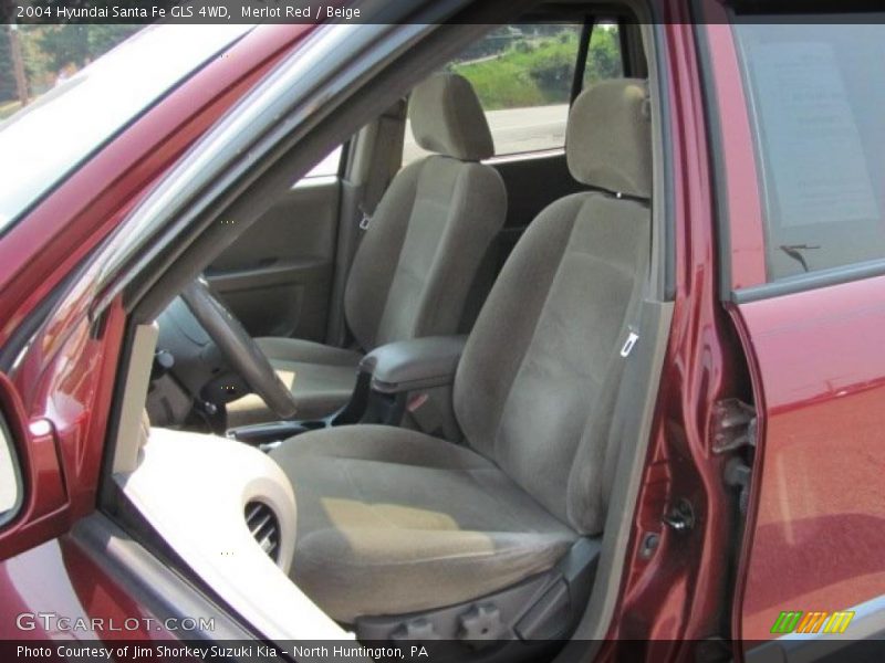 Merlot Red / Beige 2004 Hyundai Santa Fe GLS 4WD