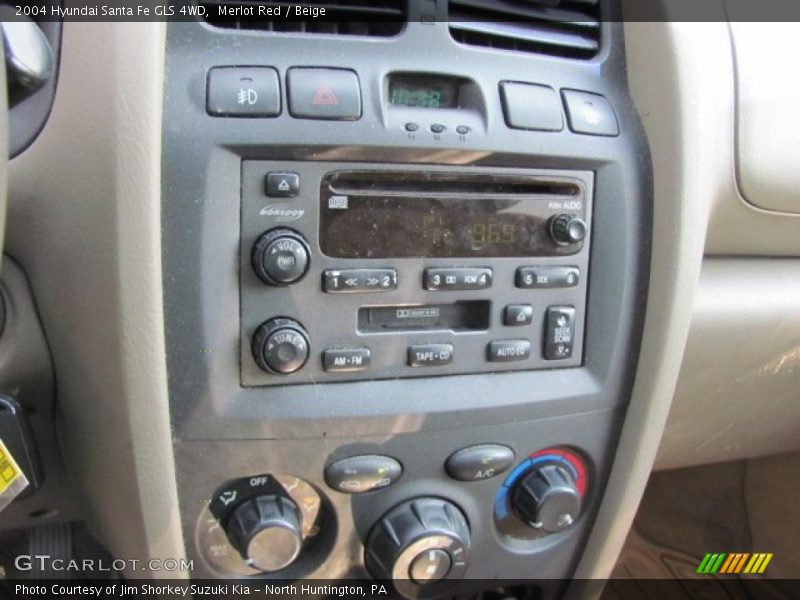 Merlot Red / Beige 2004 Hyundai Santa Fe GLS 4WD