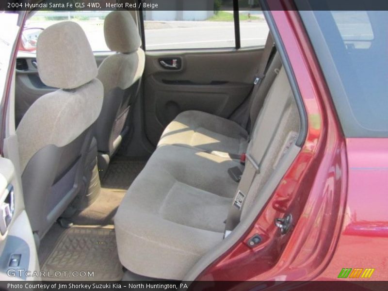 Merlot Red / Beige 2004 Hyundai Santa Fe GLS 4WD