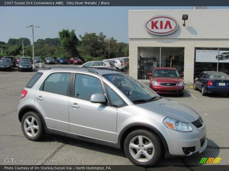 Silky Silver Metallic / Black 2007 Suzuki SX4 Convenience AWD