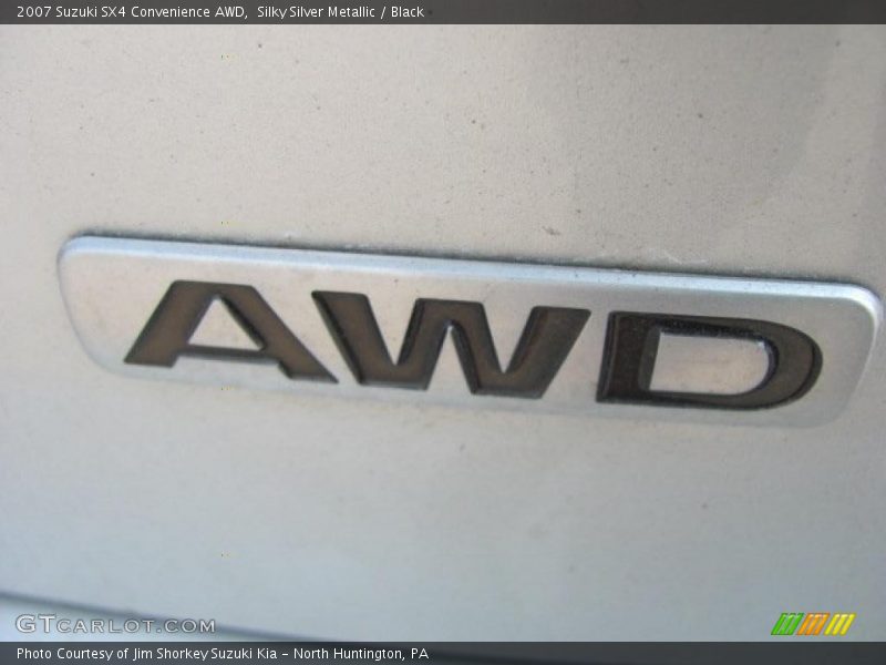 Silky Silver Metallic / Black 2007 Suzuki SX4 Convenience AWD