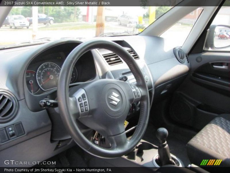 Silky Silver Metallic / Black 2007 Suzuki SX4 Convenience AWD