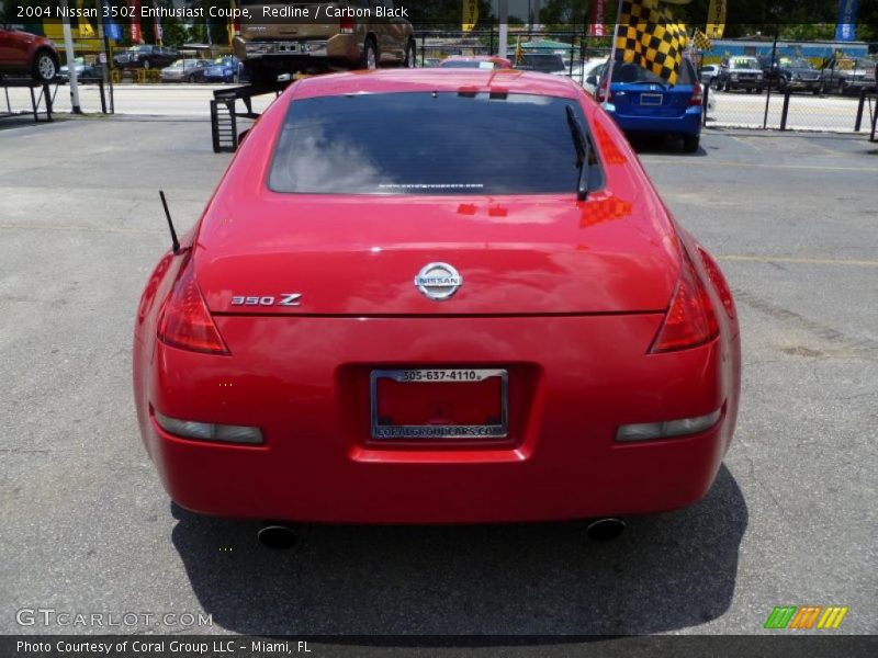 Redline / Carbon Black 2004 Nissan 350Z Enthusiast Coupe