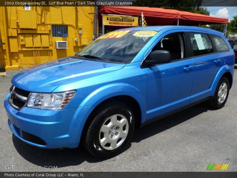 Surf Blue Pearl / Dark Slate Gray/Light Graystone 2009 Dodge Journey SE