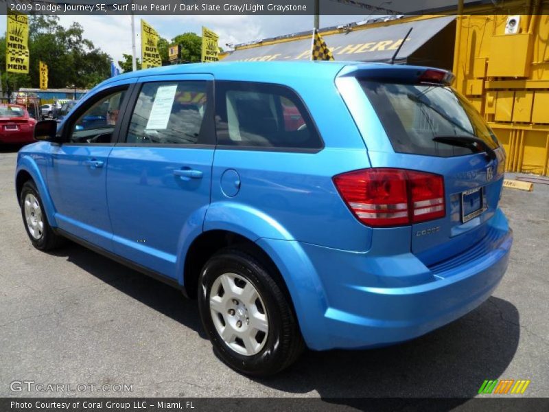 Surf Blue Pearl / Dark Slate Gray/Light Graystone 2009 Dodge Journey SE