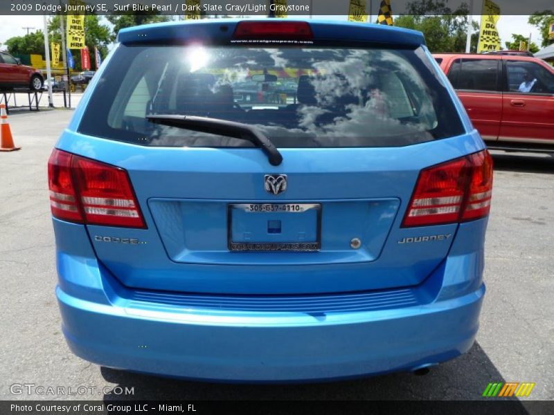 Surf Blue Pearl / Dark Slate Gray/Light Graystone 2009 Dodge Journey SE