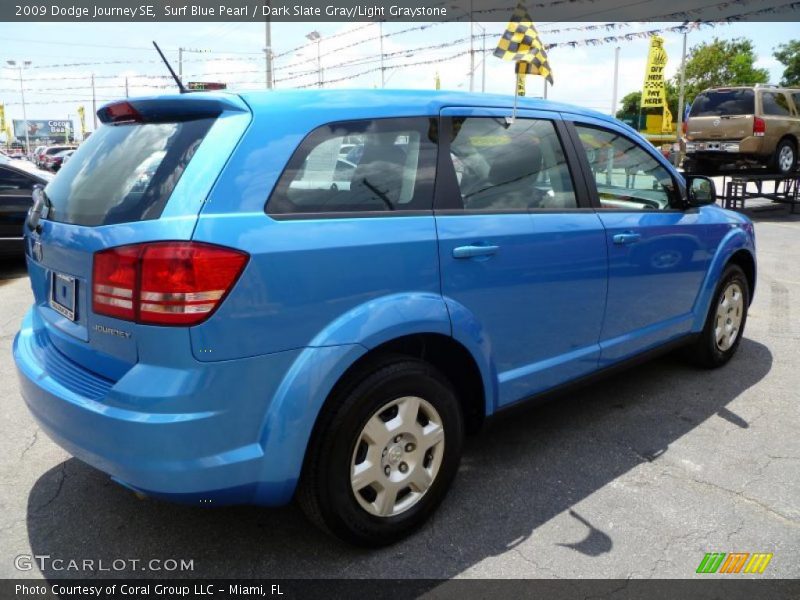 Surf Blue Pearl / Dark Slate Gray/Light Graystone 2009 Dodge Journey SE