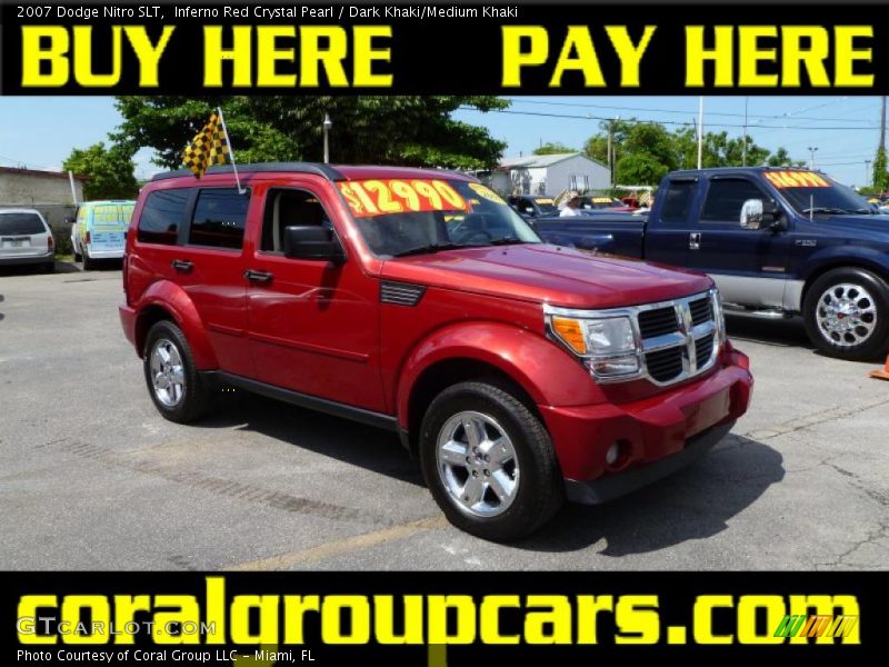 Inferno Red Crystal Pearl / Dark Khaki/Medium Khaki 2007 Dodge Nitro SLT