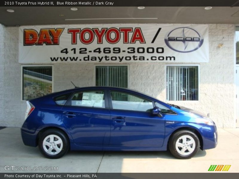 Blue Ribbon Metallic / Dark Gray 2010 Toyota Prius Hybrid III