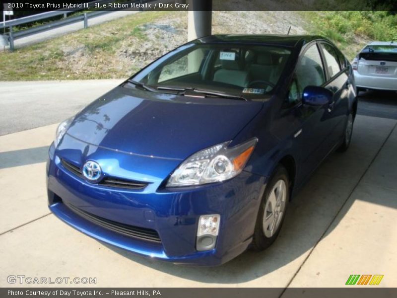 Blue Ribbon Metallic / Dark Gray 2010 Toyota Prius Hybrid III