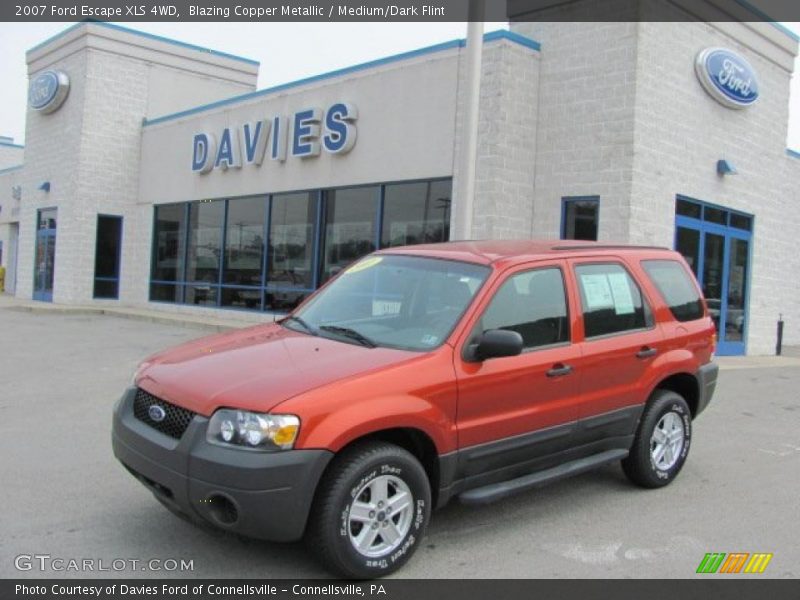 Blazing Copper Metallic / Medium/Dark Flint 2007 Ford Escape XLS 4WD