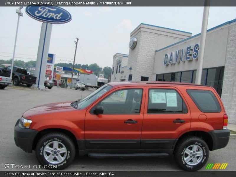 Blazing Copper Metallic / Medium/Dark Flint 2007 Ford Escape XLS 4WD