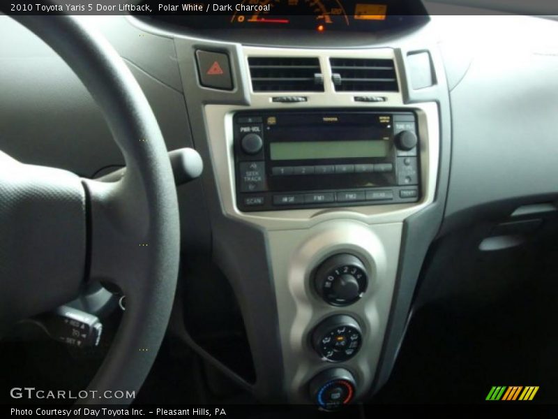 Polar White / Dark Charcoal 2010 Toyota Yaris 5 Door Liftback