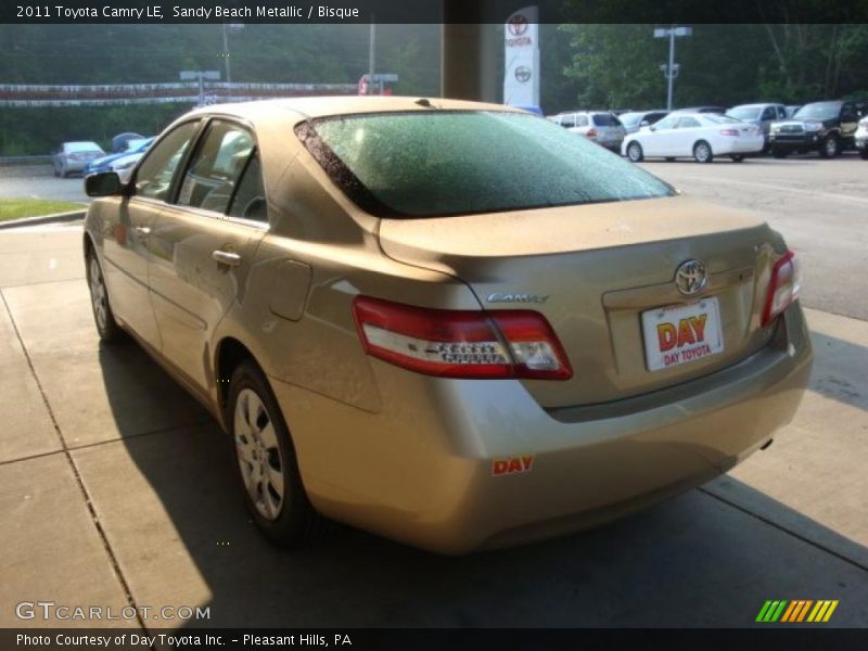 Sandy Beach Metallic / Bisque 2011 Toyota Camry LE