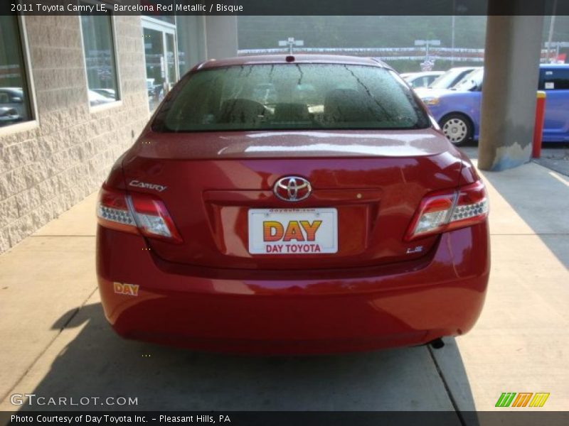 Barcelona Red Metallic / Bisque 2011 Toyota Camry LE