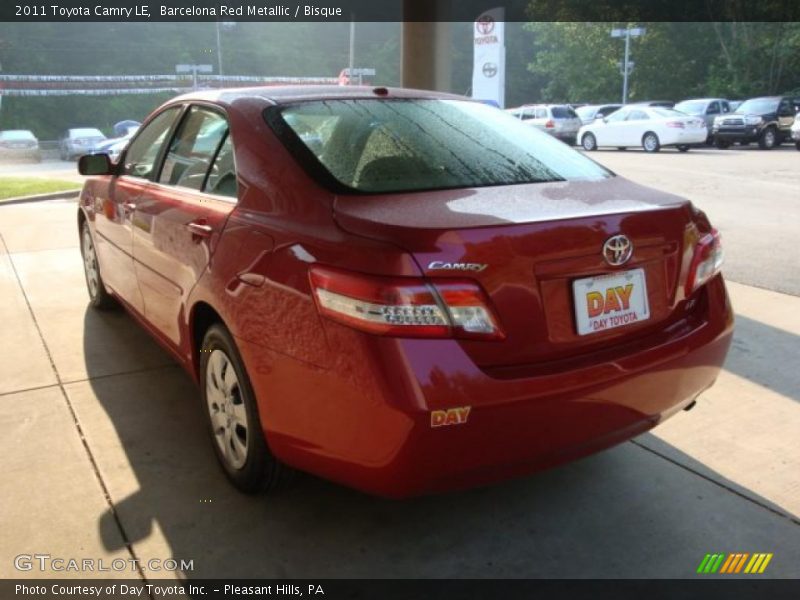 Barcelona Red Metallic / Bisque 2011 Toyota Camry LE
