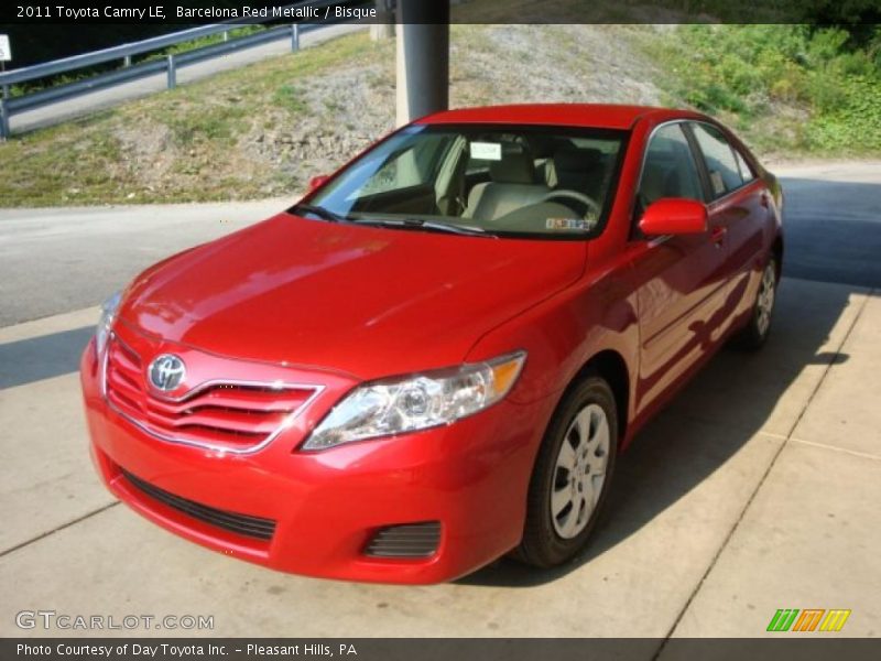 Barcelona Red Metallic / Bisque 2011 Toyota Camry LE