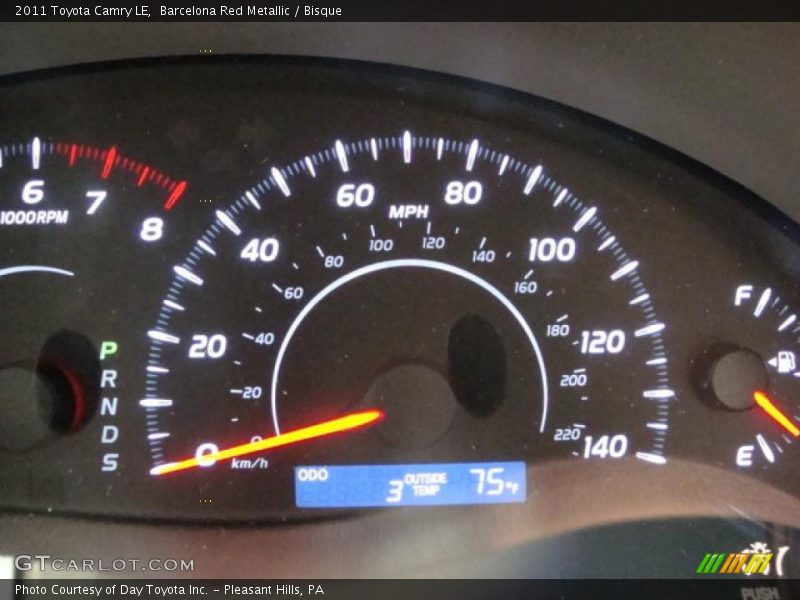 Barcelona Red Metallic / Bisque 2011 Toyota Camry LE