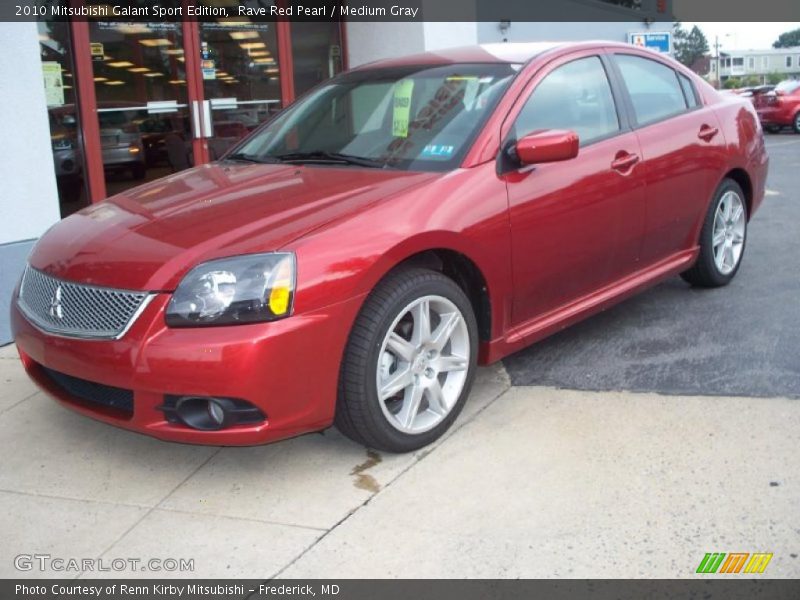 Rave Red Pearl / Medium Gray 2010 Mitsubishi Galant Sport Edition