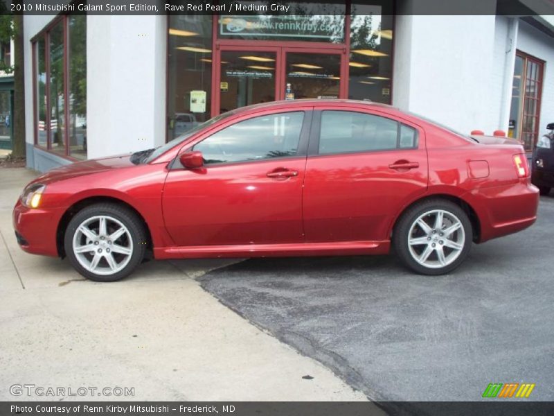 Rave Red Pearl / Medium Gray 2010 Mitsubishi Galant Sport Edition