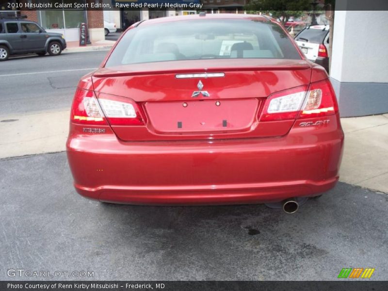 Rave Red Pearl / Medium Gray 2010 Mitsubishi Galant Sport Edition