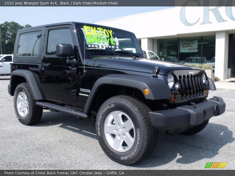 Black / Dark Khaki/Medium Khaki 2010 Jeep Wrangler Sport 4x4
